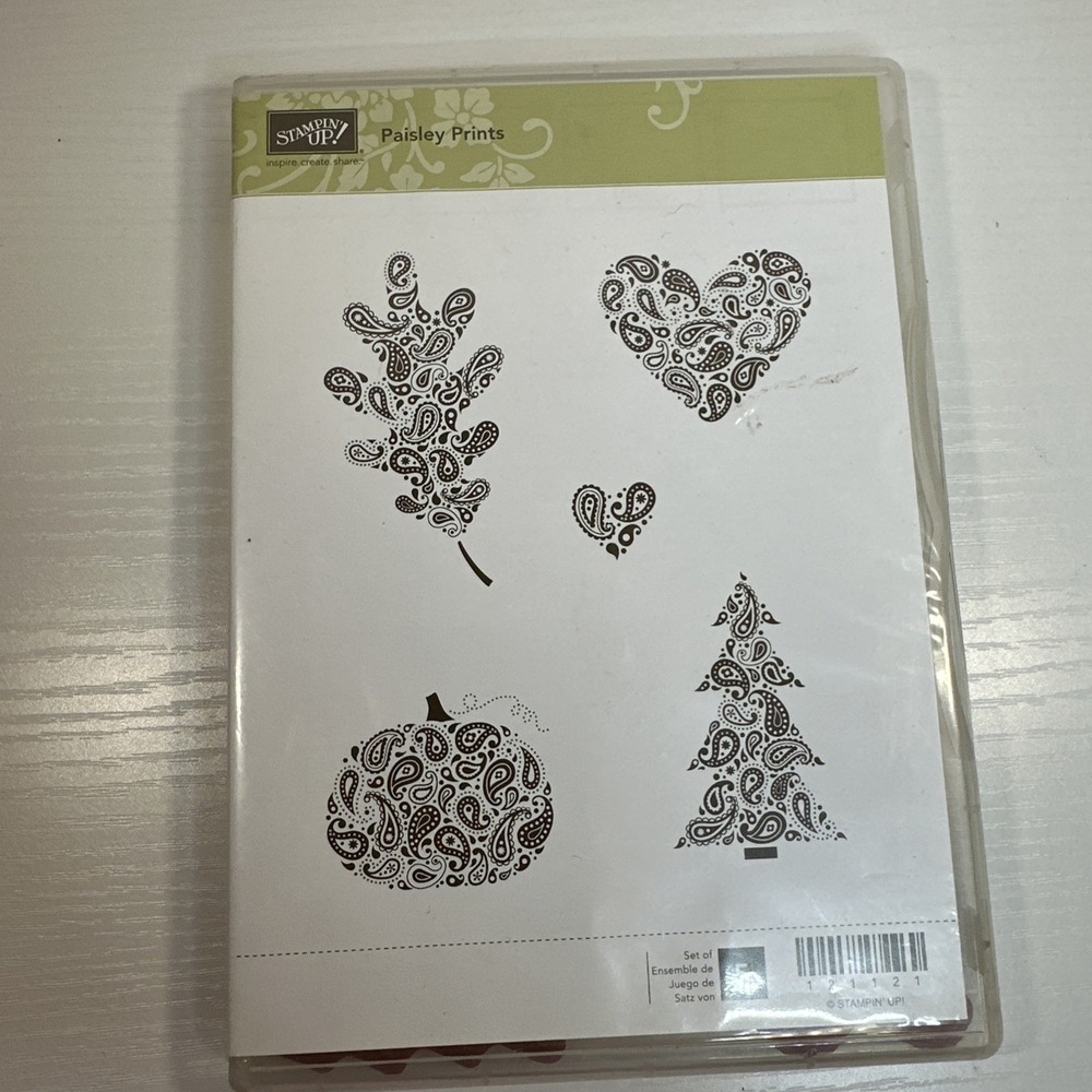 Stampin Up Stamp Set ~ Paisley Prints ~ 5 Stamps #121121
